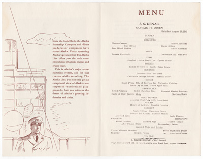 1941 alaska line ziegler etching menu